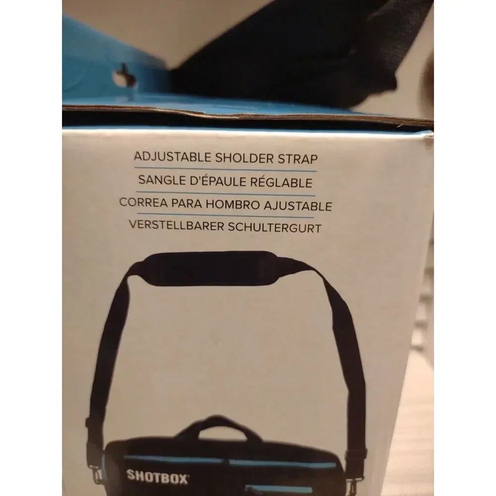 New open box We R Memory Keepers ShotBox Premium Storage Bag 6 pockets strap